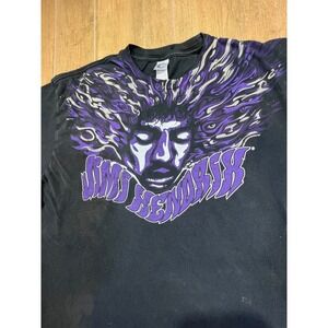 Jimi Hendrix Graphic T-Shirt Mens XL Black Purple Psychedelic Rock Band Tee